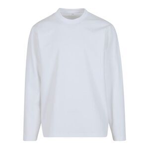 Build Your Brand Mens Sorona Loose Long-Sleeved T-Shirt / White